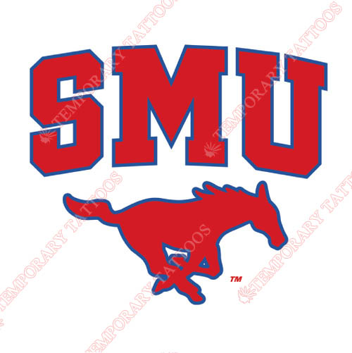 Southern Methodist Mustangs Customize Temporary Tattoos Stickers NO.6287